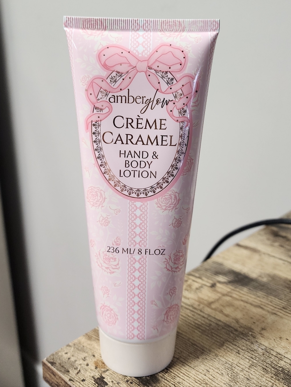 Amberglow Crème Caramel Hand & Body Lotion - Pink New